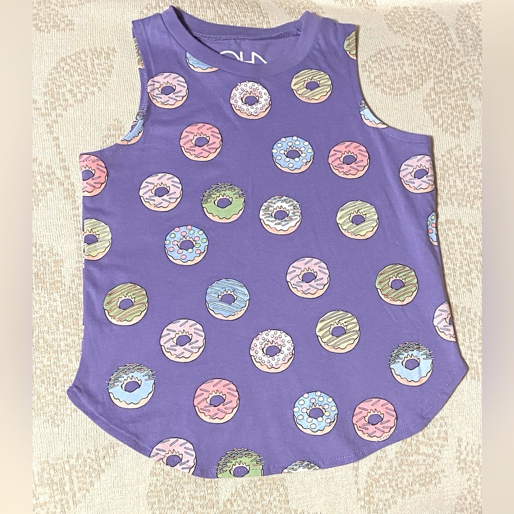 Chaser Donut Print Girls Tank Top